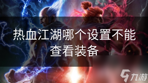 熱血江湖哪個(gè)設(shè)置不能查看裝備