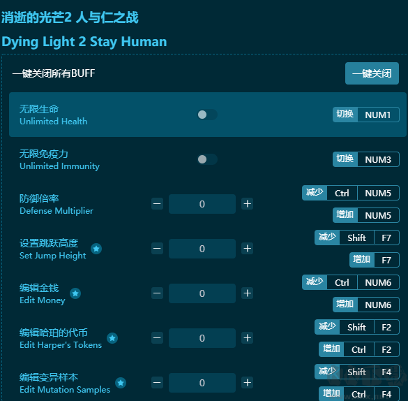 消逝的光芒2四十八項(xiàng)修改器官方正式版
